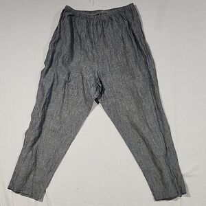 Nannette Keller‎ Vintage Linen Gray Pants Relaxed Fit Womens 2x Made In USA